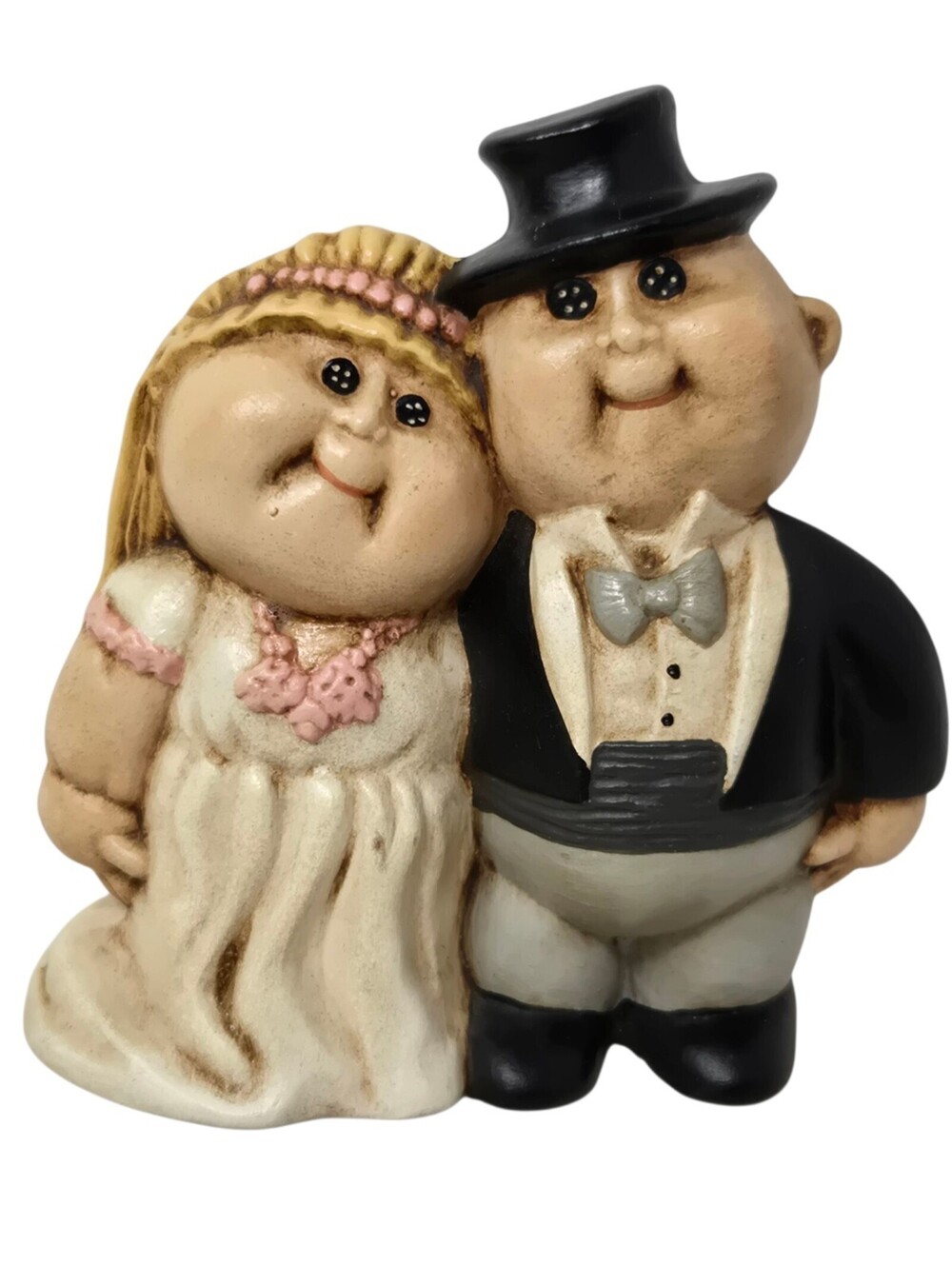 Vtg 1985 Cabbage Patch Kids Dolls Wedding Fantasy Figurine Bride Groom Cake Top